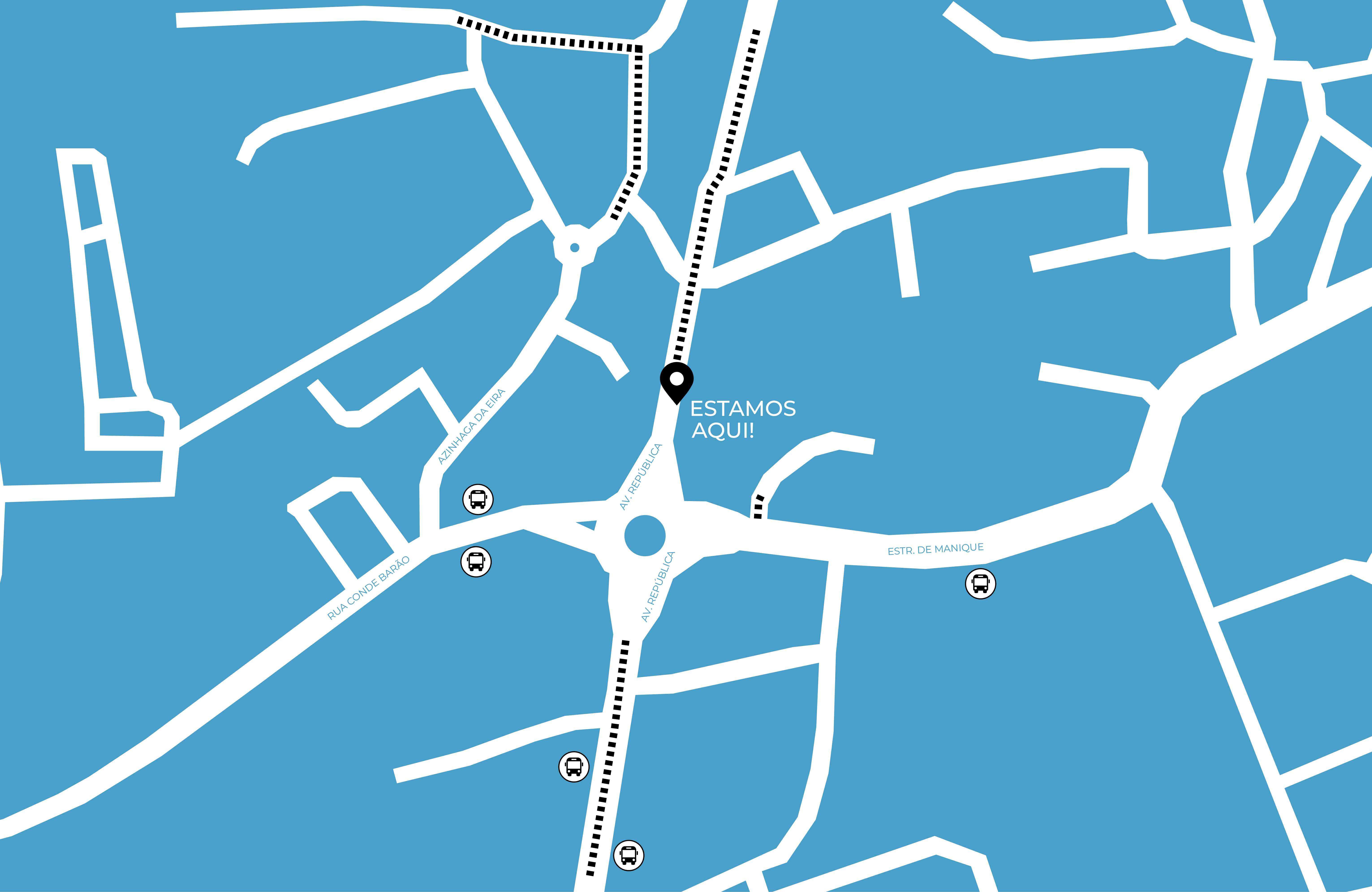 Mapa de localização da Clínica Gonçalo Martins