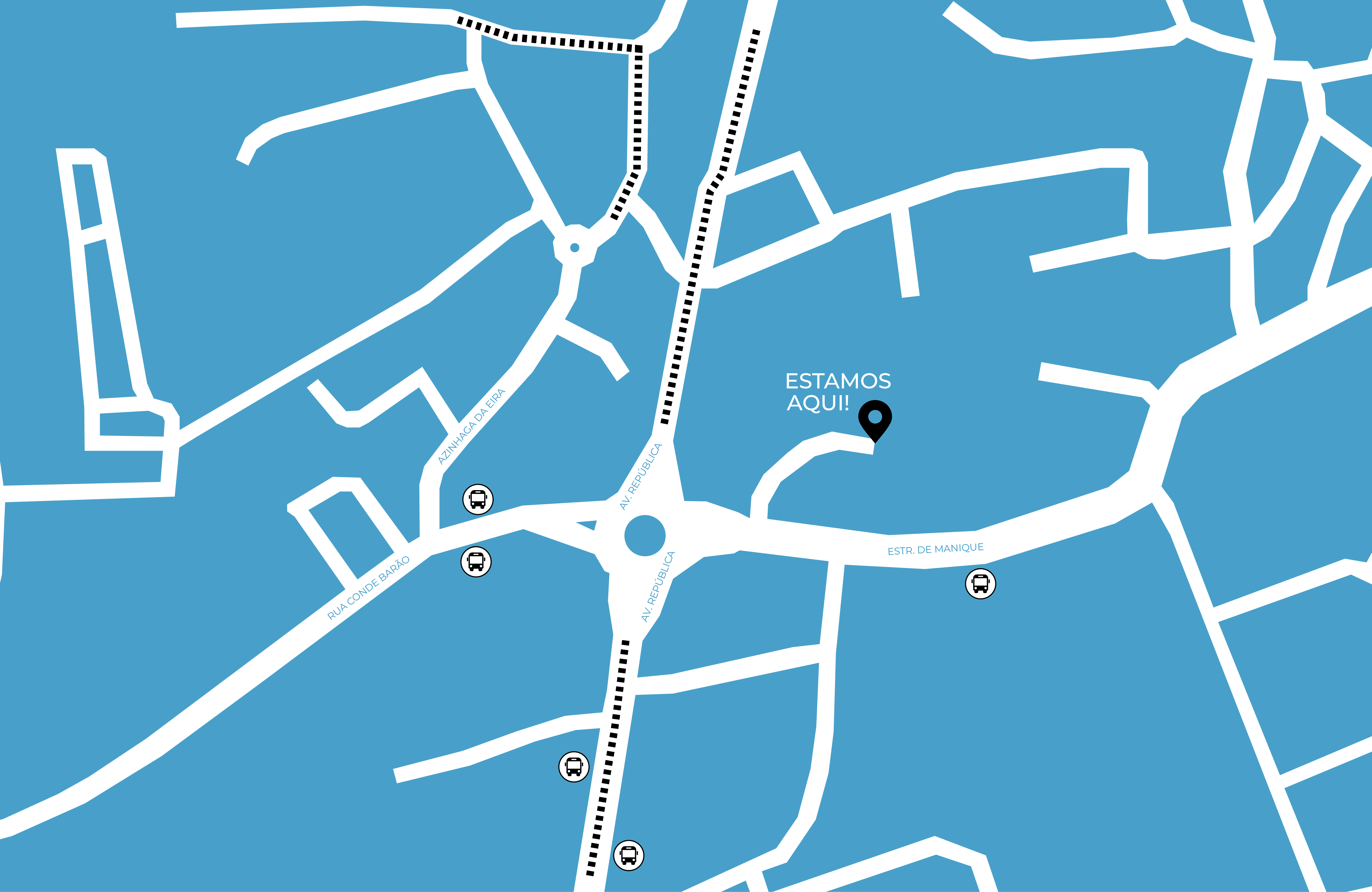 Mapa de localização da Clínica Gonçalo Martins